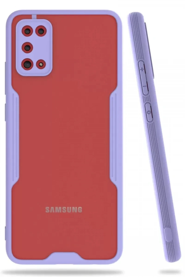 Samsung Galaxy A02S Kılıf Platin Silikon - Lila