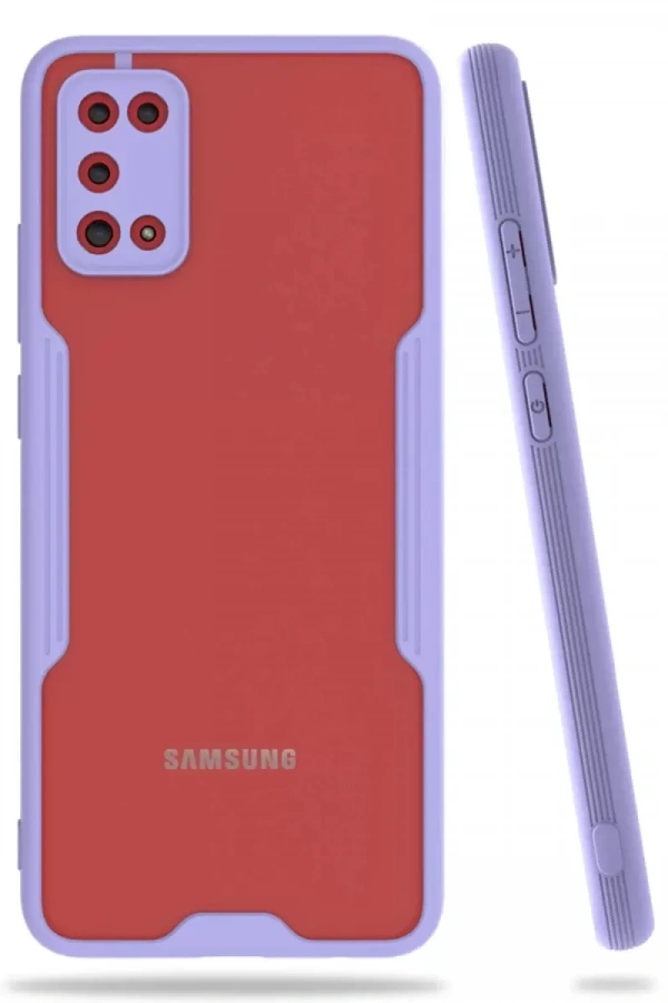 Samsung Galaxy A02S Kılıf Platin Silikon - Lila