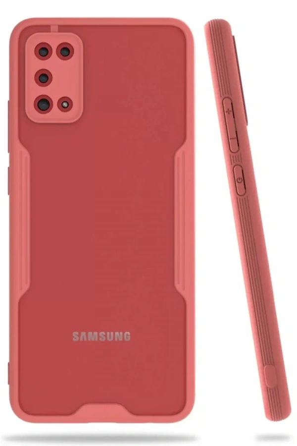 Samsung Galaxy A02S Kılıf Platin Silikon - Pembe