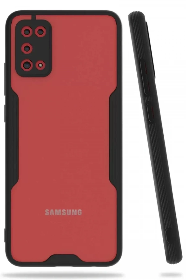 Samsung Galaxy A02S Kılıf Platin Silikon - Siyah