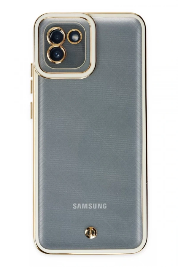 Samsung Galaxy A03 Kılıf Liva Lens Silikon - Beyaz