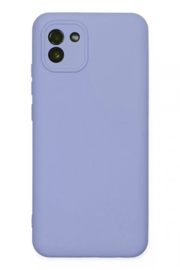 Samsung Galaxy A03 Kılıf Nano içi Kadife Silikon - Lila