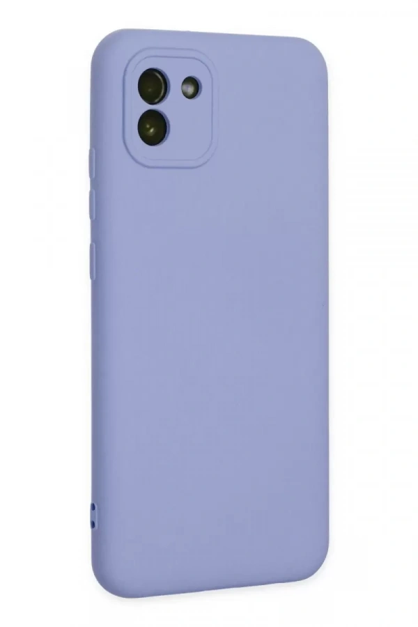 Samsung Galaxy A03 Kılıf Nano içi Kadife Silikon - Lila