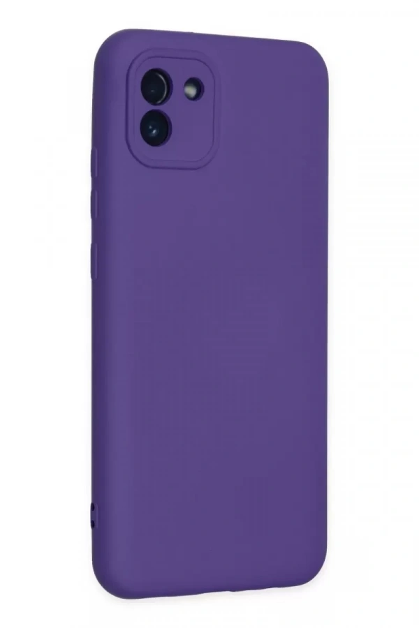 Samsung Galaxy A03 Kılıf Nano içi Kadife Silikon - Mor