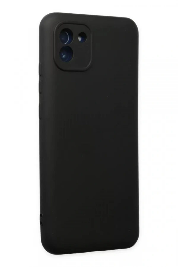 Samsung Galaxy A03 Kılıf Nano içi Kadife Silikon - Siyah