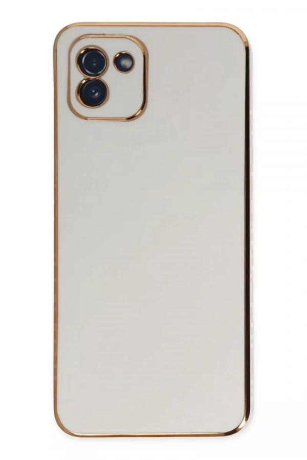 Samsung Galaxy A03 Kılıf Volet Silikon - Beyaz