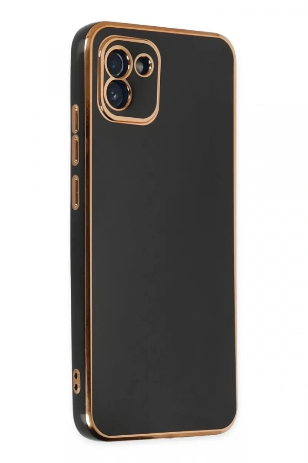 Samsung Galaxy A03 Kılıf Volet Silikon - Siyah