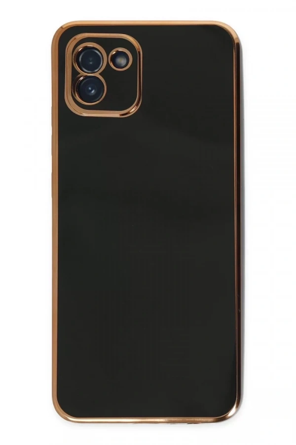 Samsung Galaxy A03 Kılıf Volet Silikon - Siyah
