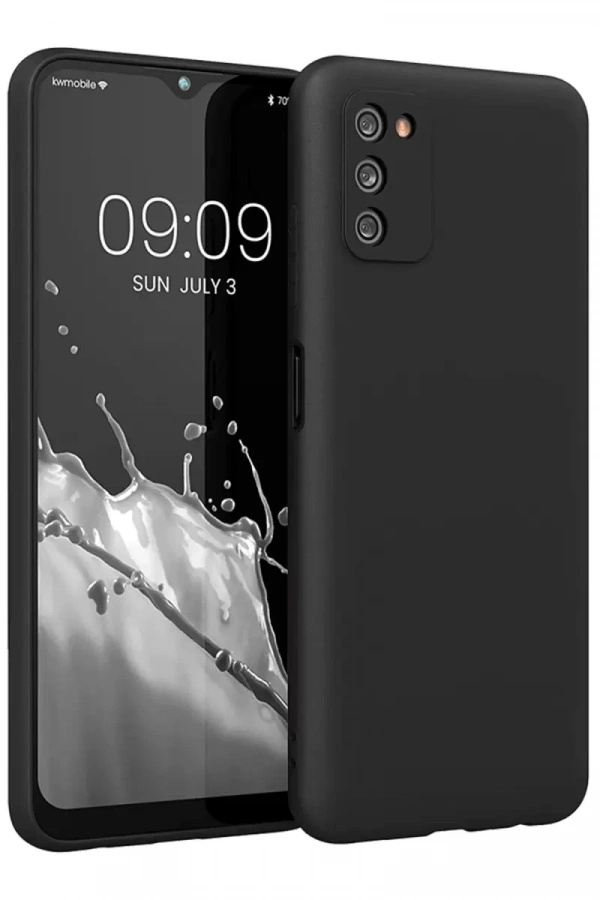 Samsung Galaxy A03S Kılıf First Silikon - Siyah