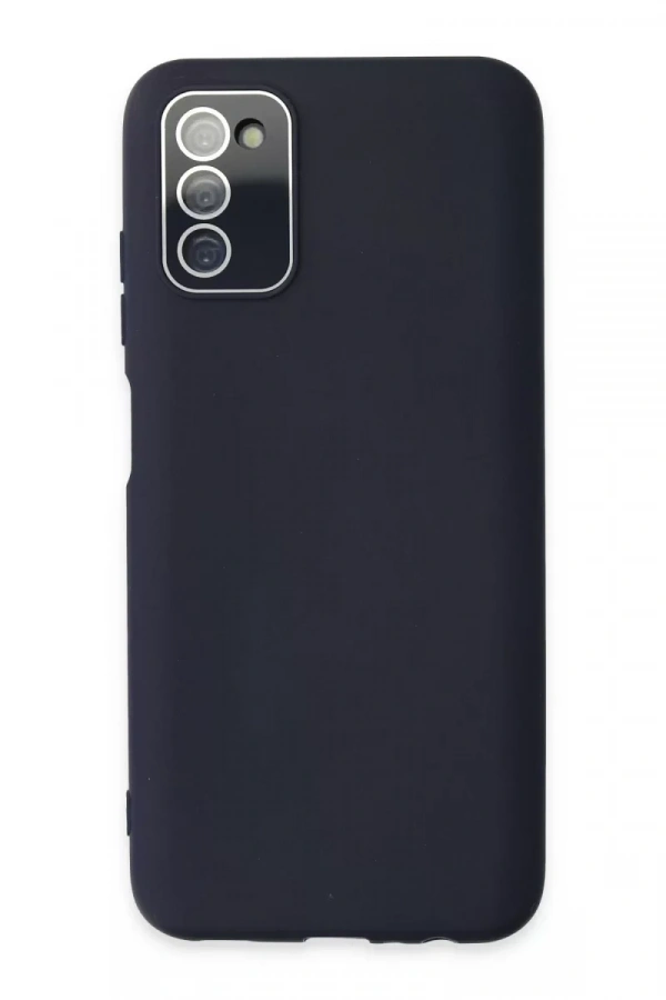 Samsung Galaxy A03S Kılıf Lansman Glass Kapak - Lacivert
