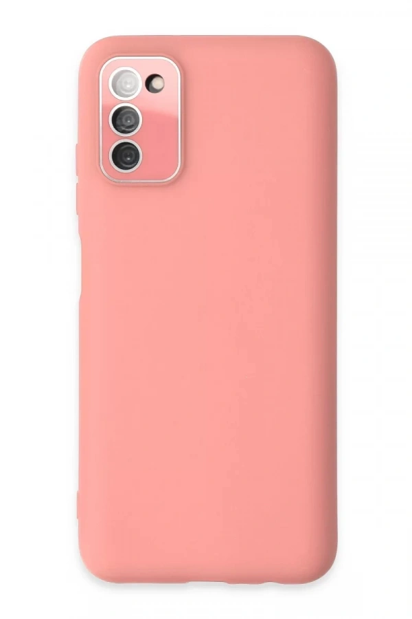 Samsung Galaxy A03S Kılıf Lansman Glass Kapak - Pembe