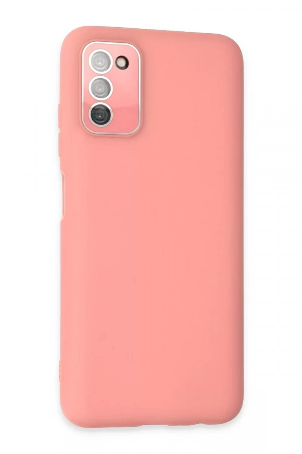 Samsung Galaxy A03S Kılıf Lansman Glass Kapak - Pembe