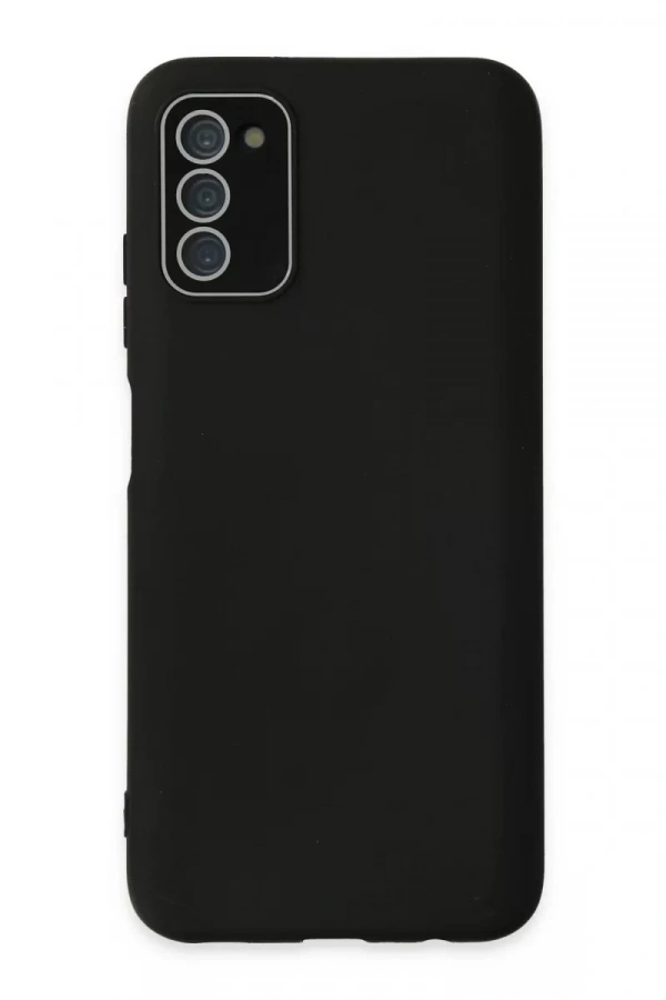 Samsung Galaxy A03S Kılıf Lansman Glass Kapak - Siyah