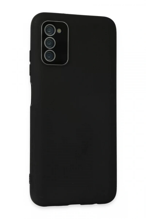 Samsung Galaxy A03S Kılıf Lansman Glass Kapak - Siyah