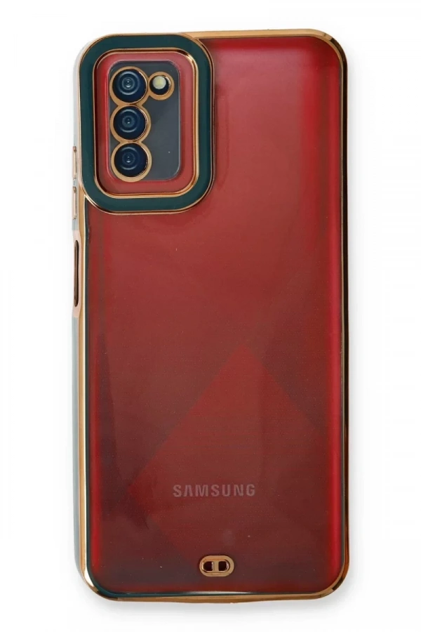 Samsung Galaxy A03S Kılıf Liva Lens Silikon - Yeşil