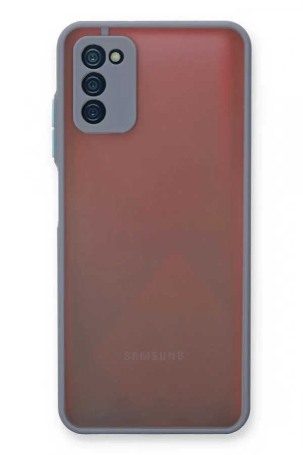Samsung Galaxy A03S Kılıf Montreal Silikon Kapak - Gri