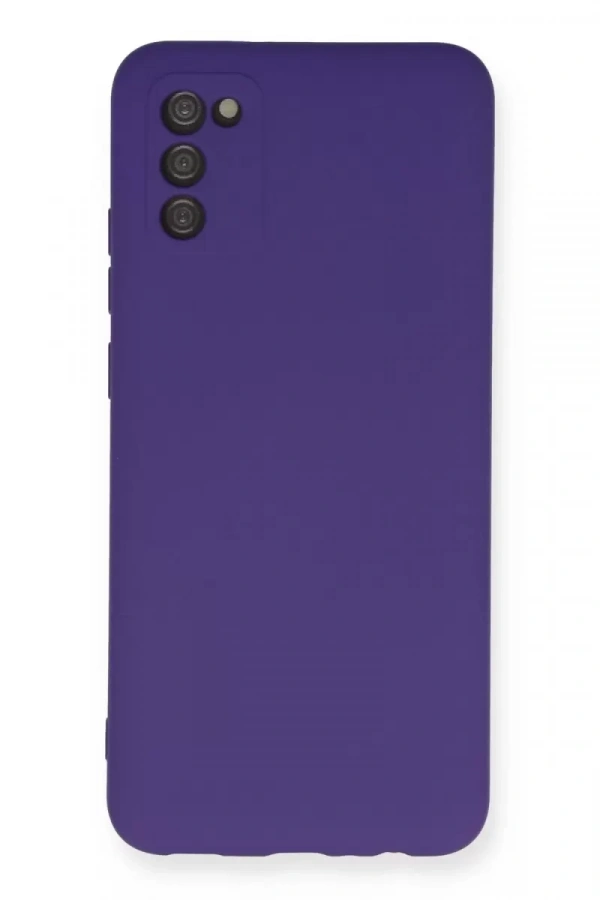 Samsung Galaxy A03S Kılıf Nano içi Kadife Silikon - Mor