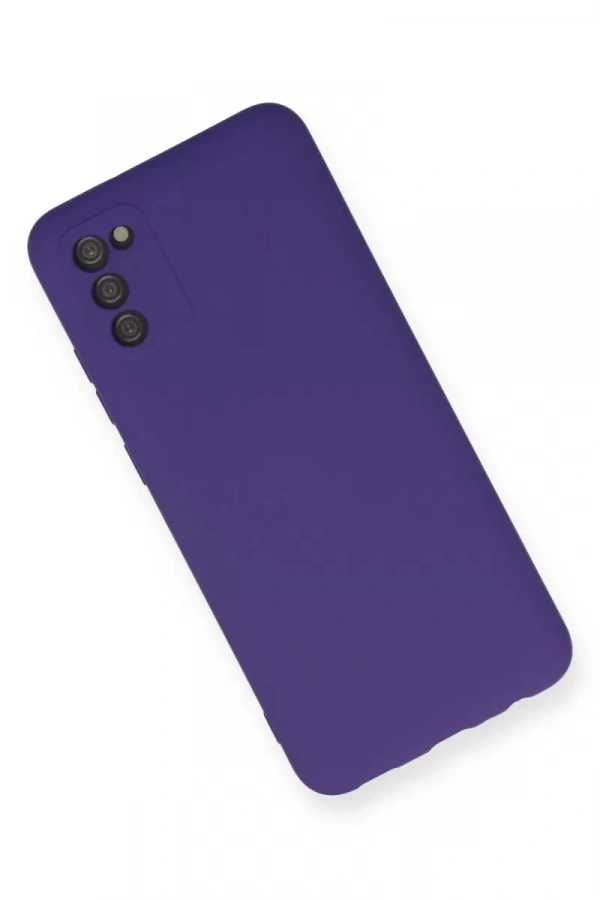 Samsung Galaxy A03S Kılıf Nano içi Kadife Silikon - Mor