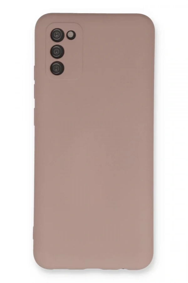 Samsung Galaxy A03S Kılıf Nano içi Kadife Silikon - Pudra
