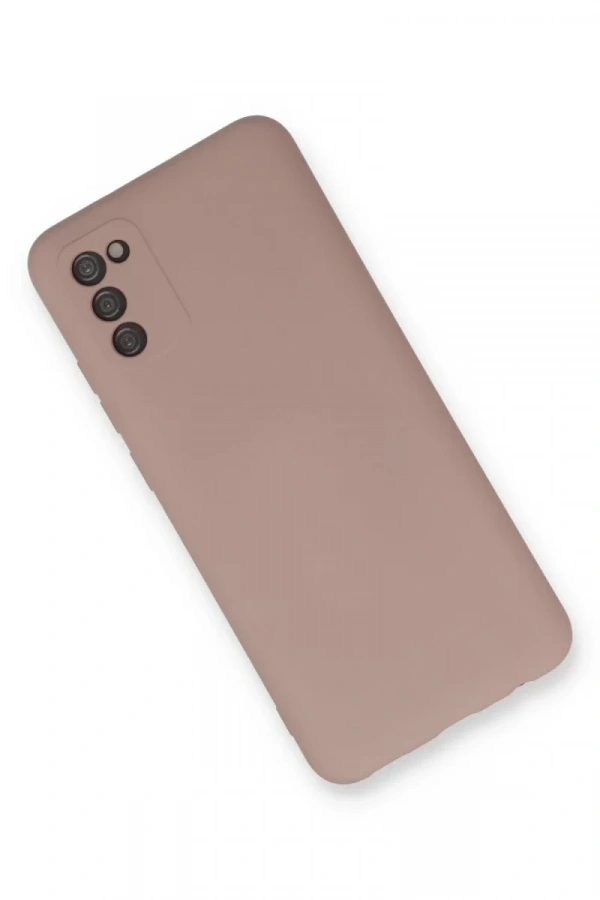 Samsung Galaxy A03S Kılıf Nano içi Kadife Silikon - Pudra