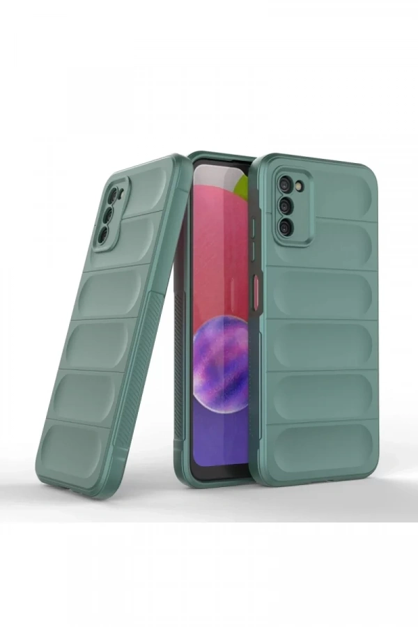 Samsung Galaxy A03S Kılıf Optimum Silikon - Koyu Yeşil