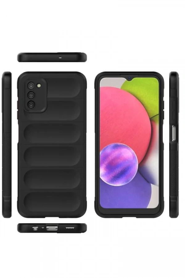 Samsung Galaxy A03S Kılıf Optimum Silikon - Siyah