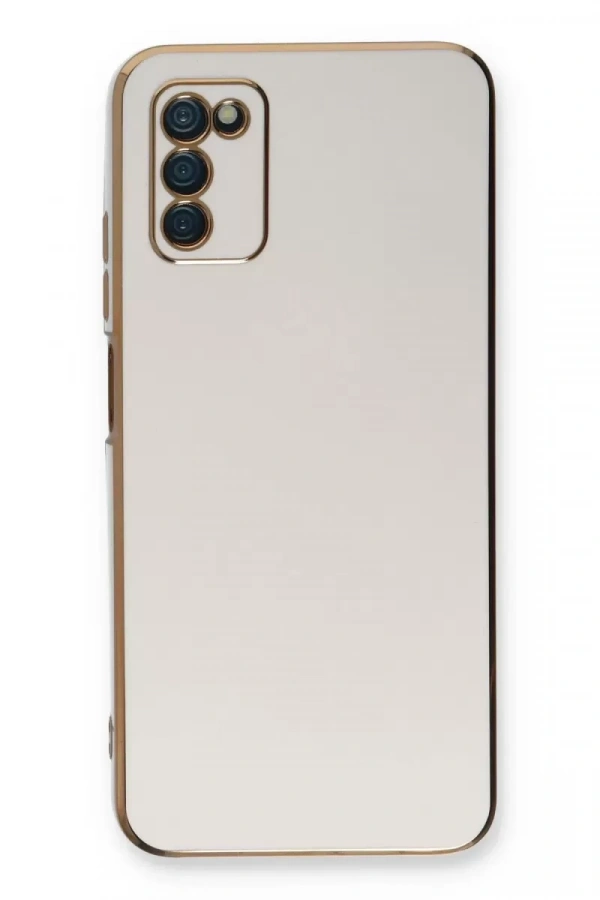 Samsung Galaxy A03S Kılıf Volet Silikon - Beyaz