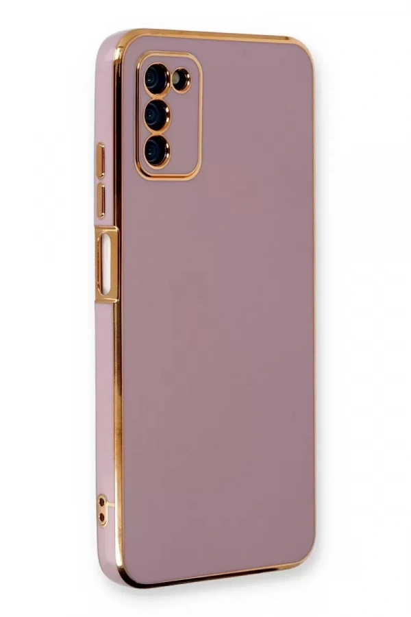 Samsung Galaxy A03S Kılıf Volet Silikon - Mor