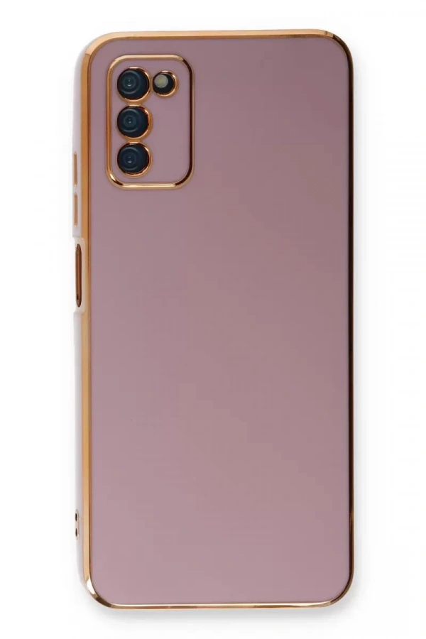 Samsung Galaxy A03S Kılıf Volet Silikon - Mor