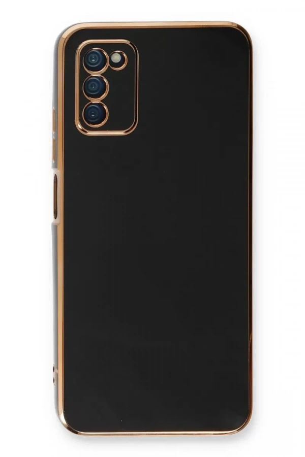 Samsung Galaxy A03S Kılıf Volet Silikon - Siyah