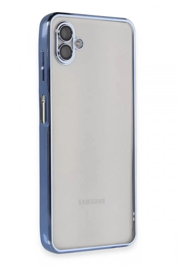 Samsung Galaxy A04 Kılıf Lensli Silikon - Açık Mavi