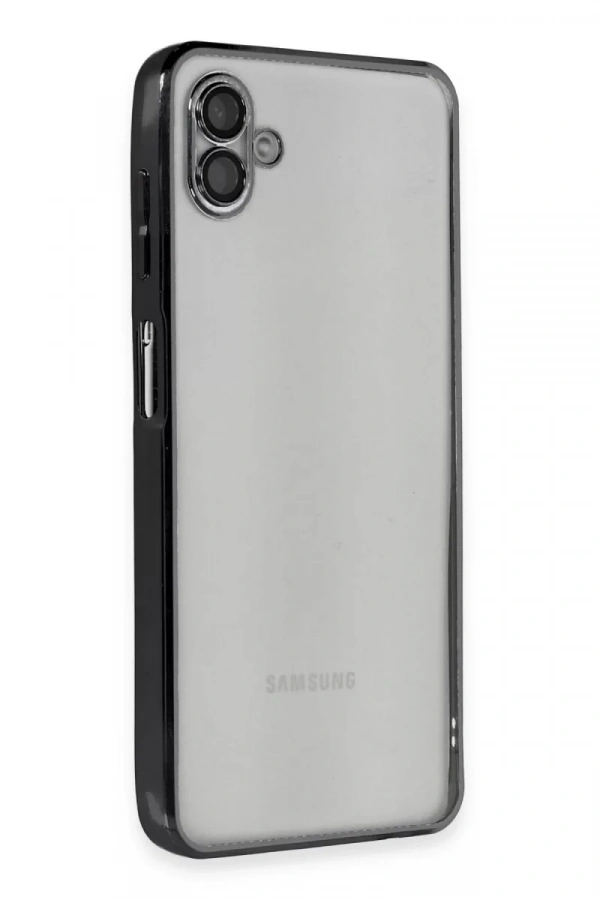 Samsung Galaxy A04 Kılıf Lensli Silikon - Siyah