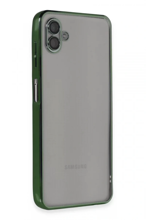 Samsung Galaxy A04 Kılıf Lensli Silikon - Yeşil