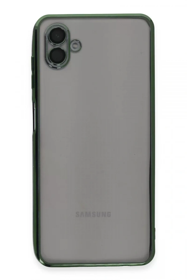 Samsung Galaxy A04 Kılıf Lensli Silikon - Yeşil