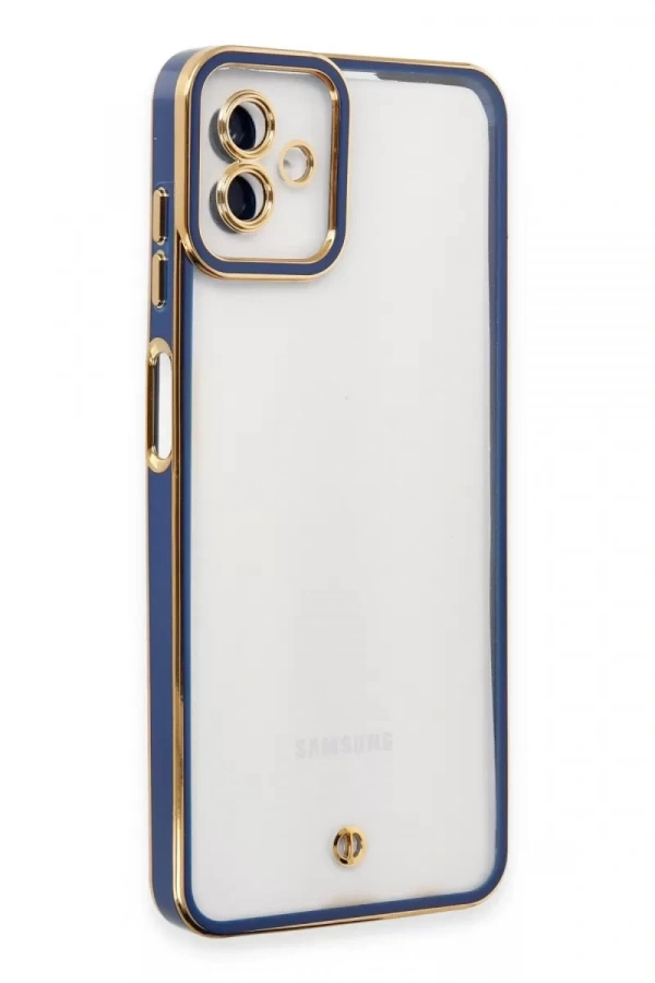 Samsung Galaxy A04 Kılıf Liva Lens Silikon - Mavi