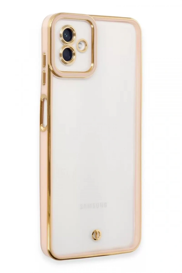 Samsung Galaxy A04 Kılıf Liva Lens Silikon - Rose