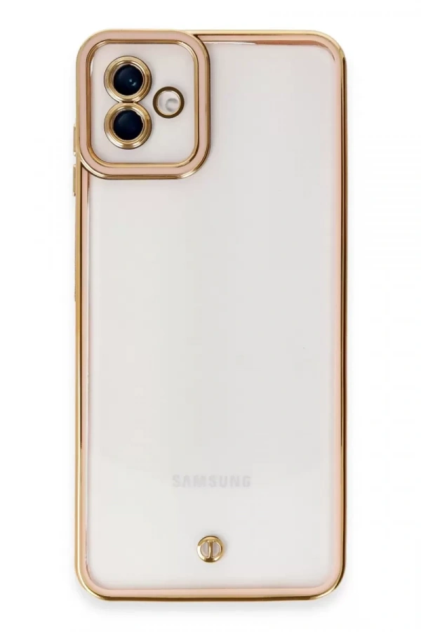 Samsung Galaxy A04 Kılıf Liva Lens Silikon - Rose