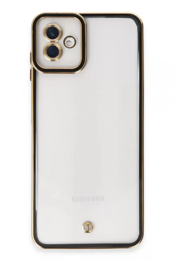 Samsung Galaxy A04 Kılıf Liva Lens Silikon - Siyah