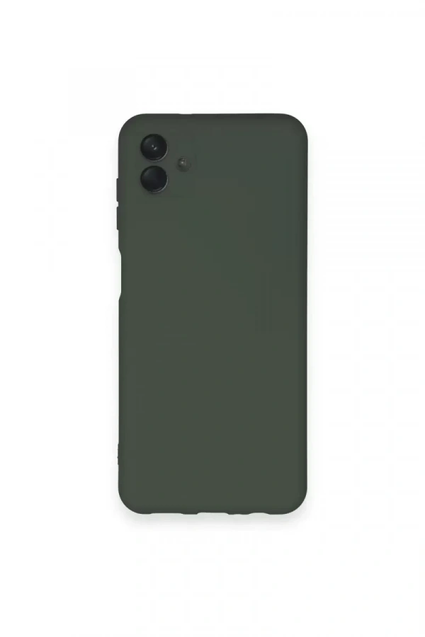 Samsung Galaxy A04 Kılıf Nano içi Kadife Silikon - Koyu Yeşil