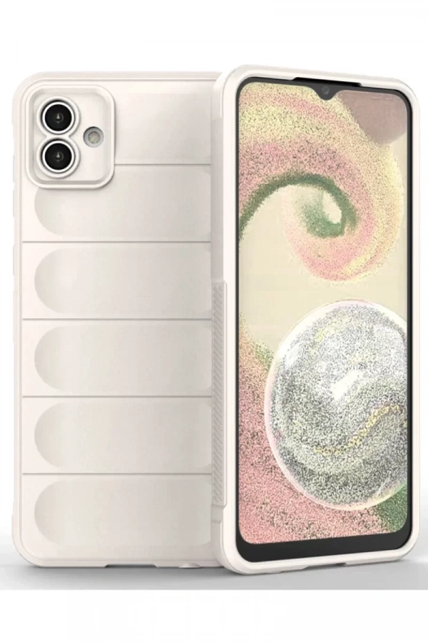 Samsung Galaxy A04 Kılıf Optimum Silikon - Krem