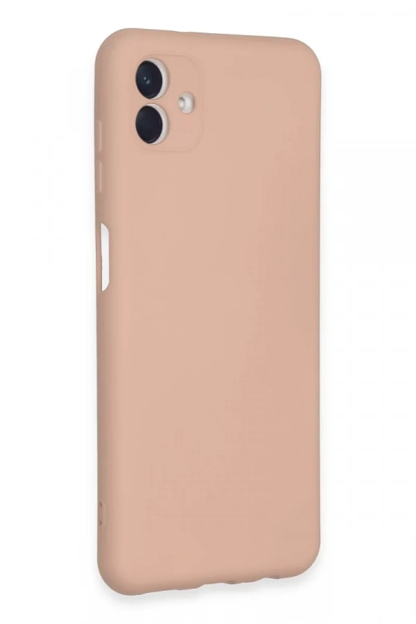 Samsung Galaxy A04E Kılıf Nano içi Kadife Silikon - Pudra