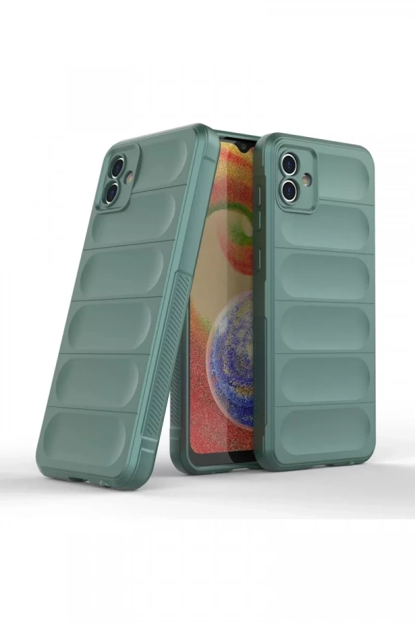 Samsung Galaxy A04E Kılıf Optimum Silikon - Koyu Yeşil