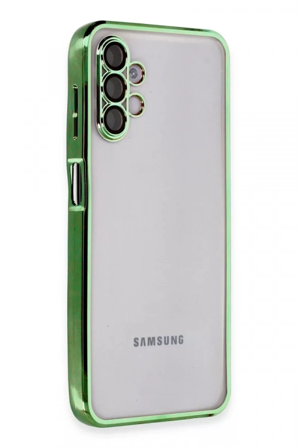 Samsung Galaxy A04S Kılıf Lensli Silikon - Yeşil