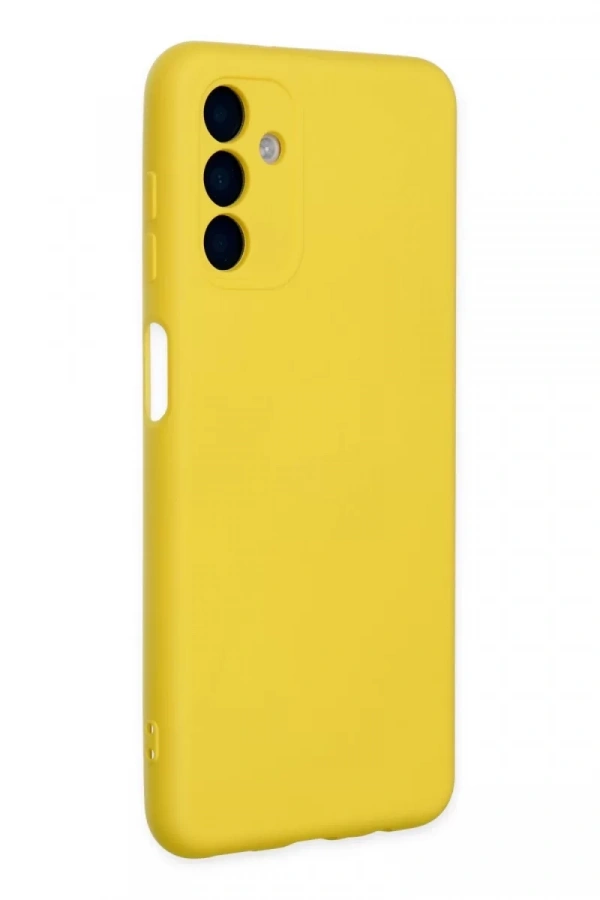 Samsung Galaxy A04S Kılıf Nano içi Kadife Silikon - Sarı