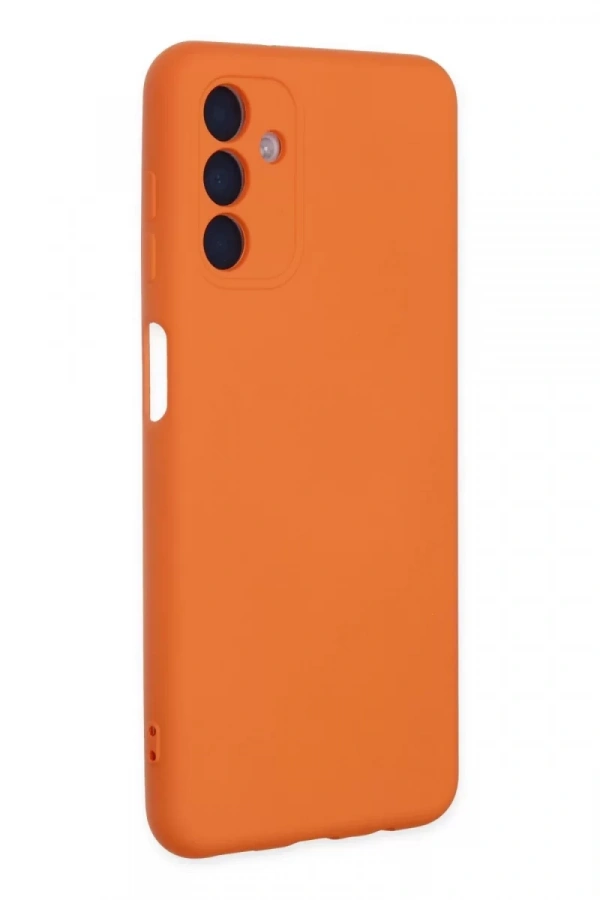 Samsung Galaxy A04S Kılıf Nano içi Kadife Silikon - Turuncu
