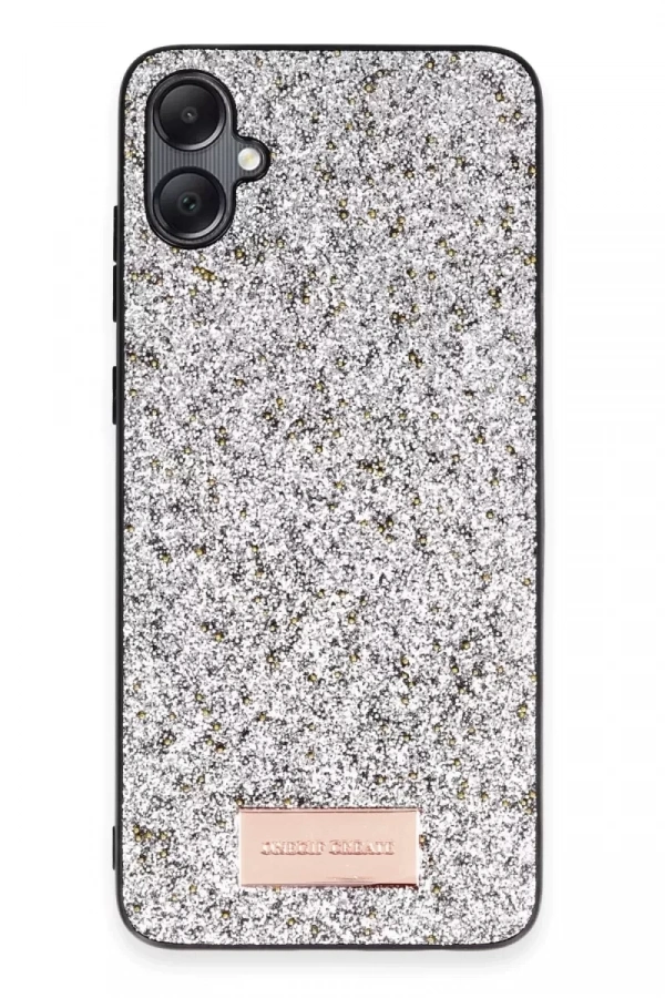 Samsung Galaxy A05 Bright Simli Kapak - Gümüş
