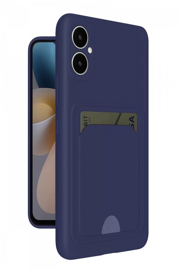 Samsung Galaxy A05 Kelvin Kartvizitli Silikon - Lacivert