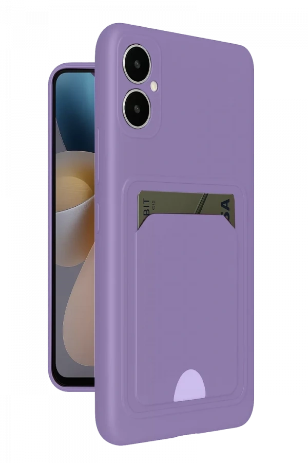Samsung Galaxy A05 Kelvin Kartvizitli Silikon - Lila