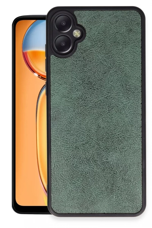 Samsung Galaxy A05 Kılıf Aras Deri Kapak - Koyu Yeşil