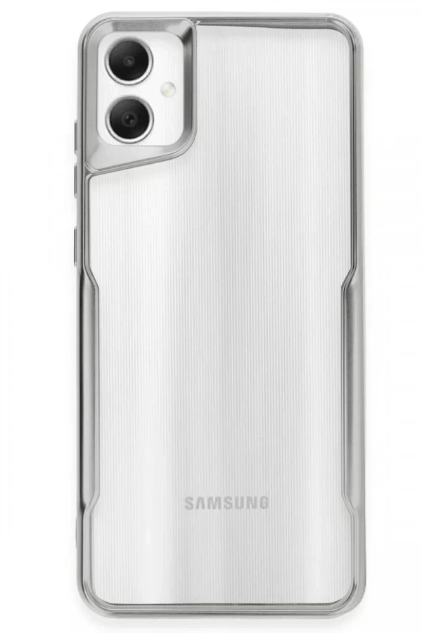 Samsung Galaxy A05 Kılıf Boyi Silikon Kapak - Gümüş